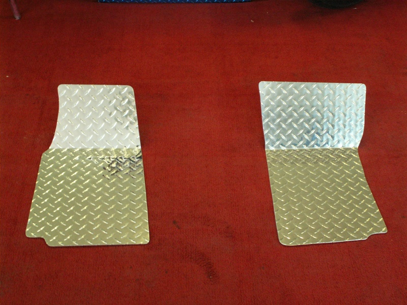 1968-1982 C3 Corvette, Floor Mats Diamond Plate 2pc, 100% Aluminum